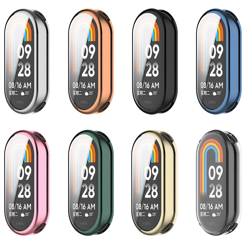 Cover for mi band 8 9 Case miband 8 accessories All-Around Protective Bumper Screen Protector for Xiaomi mi band 8 Smart Watch