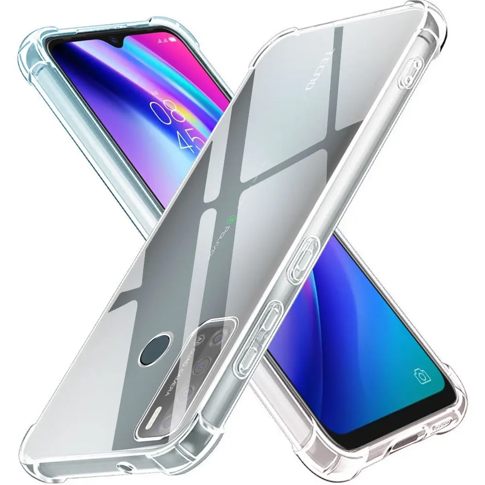 

Phone Case For Tecno Pouvoir 4 Pro LC7 LC8 Shockproof Case For Tecno Pouvoir 4 Transparent Soft Silicone Back Cover Fundas Capa