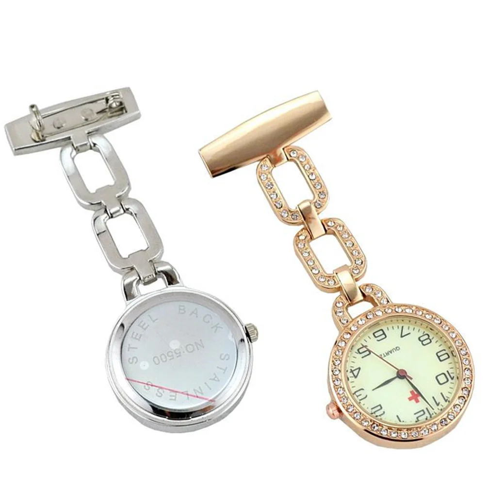 

1 pc Pocket Watch Silver Retro Hanging Noctilucence Quartz Movement Durable Portable Timepiece For Nurses Hanging Watch