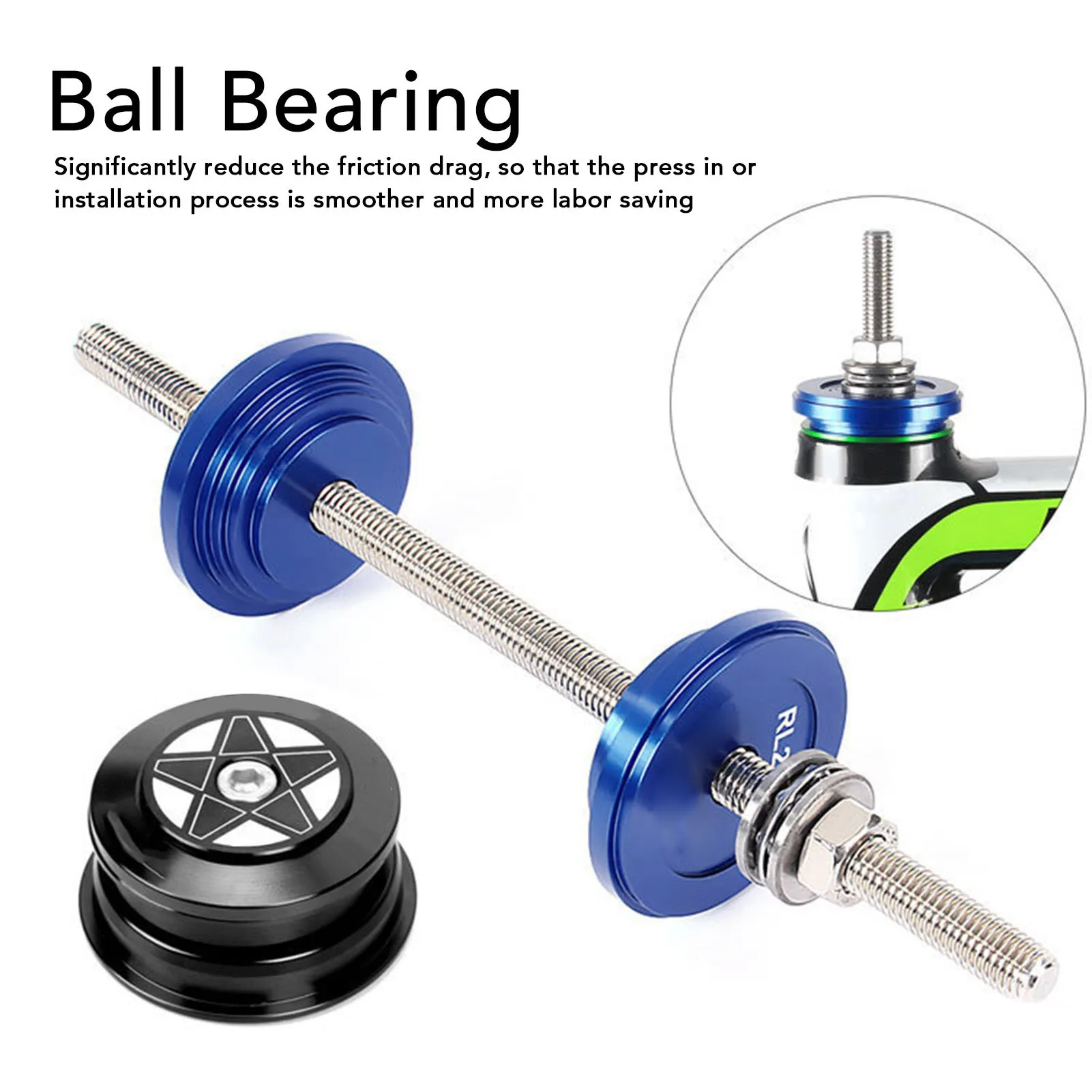 

Bicycle Headset Installation Tool Aluminum Alloy Stainless Steel Bottom Bracket Headset Press Tool for Mountain Bike Road Bike