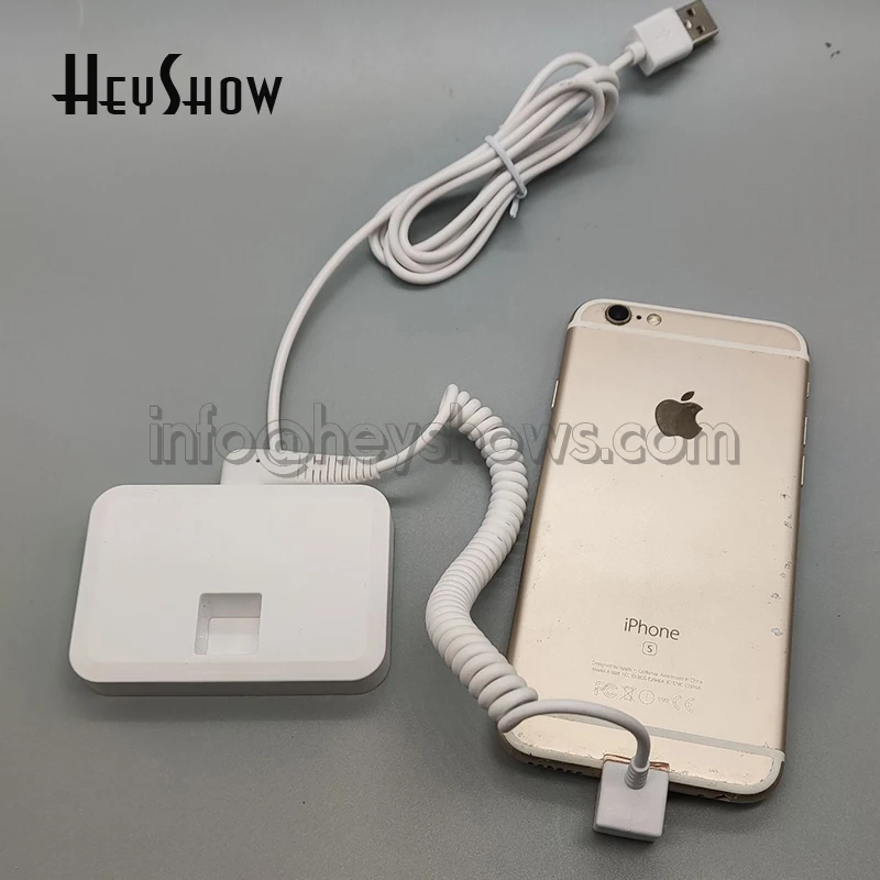 Suporte de segurança autônomo do telefone airpods anti-roubo expositor titular carregamento huawei apple relógio alarme do assaltante para a loja de varejo