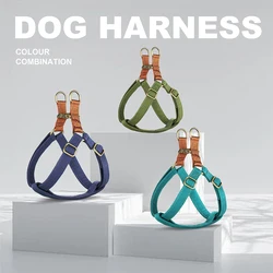 Custom Reflective Nylon Dog Harness, Gravado grátis Pet ID Tag, Arnês para cães de pequeno, médio e grande porte, Pug Vest, Novo