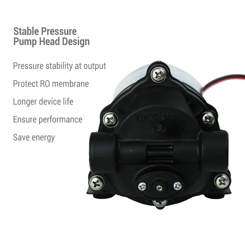 Coronwater 24V 50GPD RO Booster Pump Increase Reverse Osmosis Water System Pressure