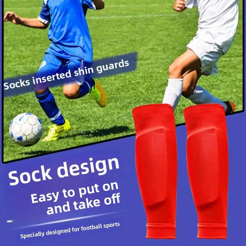 

2 Pairs Men's Leg Basketball Football Sports Socks Adult Shin Guard Competition Professional Protective Socks Women Gym Leg Sock
