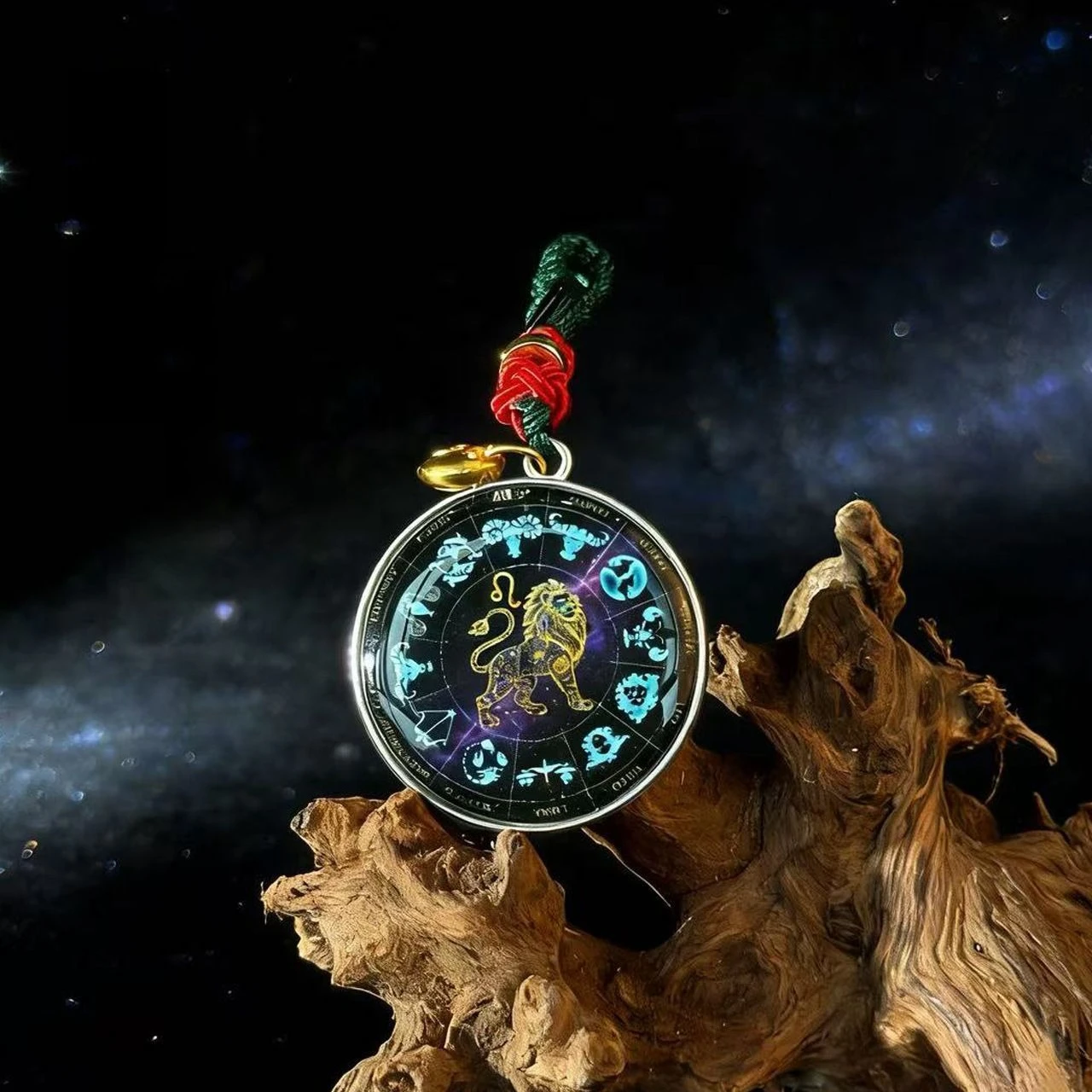 Twelve Constellations Guardian Compass Keychain Lucky Pendant with Lucky Bag Light Luxury Trend view 5
