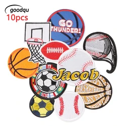 10 Pcs Lot Ball Iron On Patches For Clothing Kids Jeans Jacket Embroidered Sewing Big Small Fabric Backpack Thermal Parches