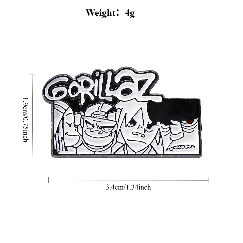 Rock Band Commemorative Metal Brooches Personalized Comic Character Badges Clothing Backpacks Hats Decorative Accessories Pins