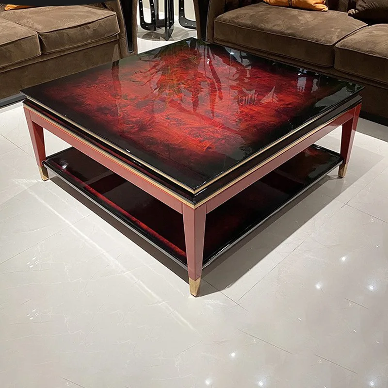 Table basse carrée de luxe légère