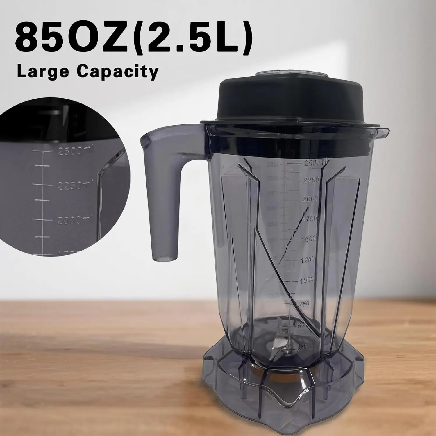 خلاط تجاري بقدرة 2200 وات مع حاوية صوت، خلاط هادئ بسعة كبيرة 85 أونصة للعصائر، خلاطات صناعية شديدة التحمل F