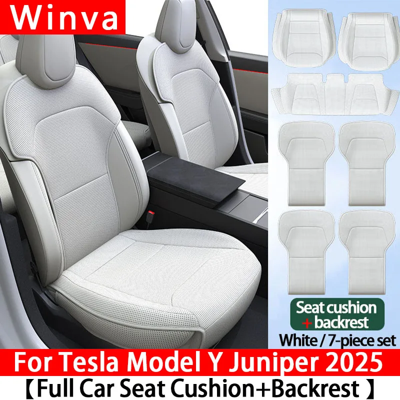 

Winva Car Seat Cover Cushion For Tesla Model Y Juniper 2025 Full Car Seat Cushion&Backrest Seat Cushion Car Interior Accessories