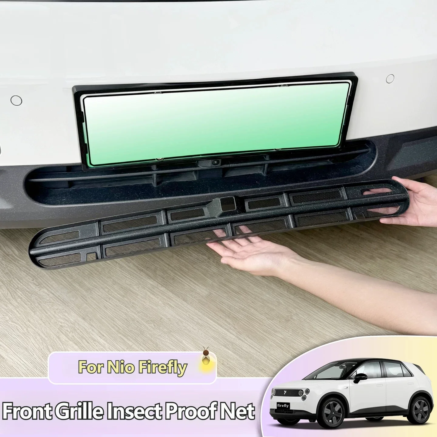 For Nio Firefly Front Grille Insect Net Dust‑proof Protective Mesh Guard Vent Cover Exterior Modification Parts