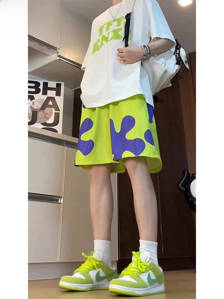 

Мужские спортивные шорты Wassup Happy: быстросохнущие, дышащие, удобные, из полиэфирного волокна, прямой крой, для лета