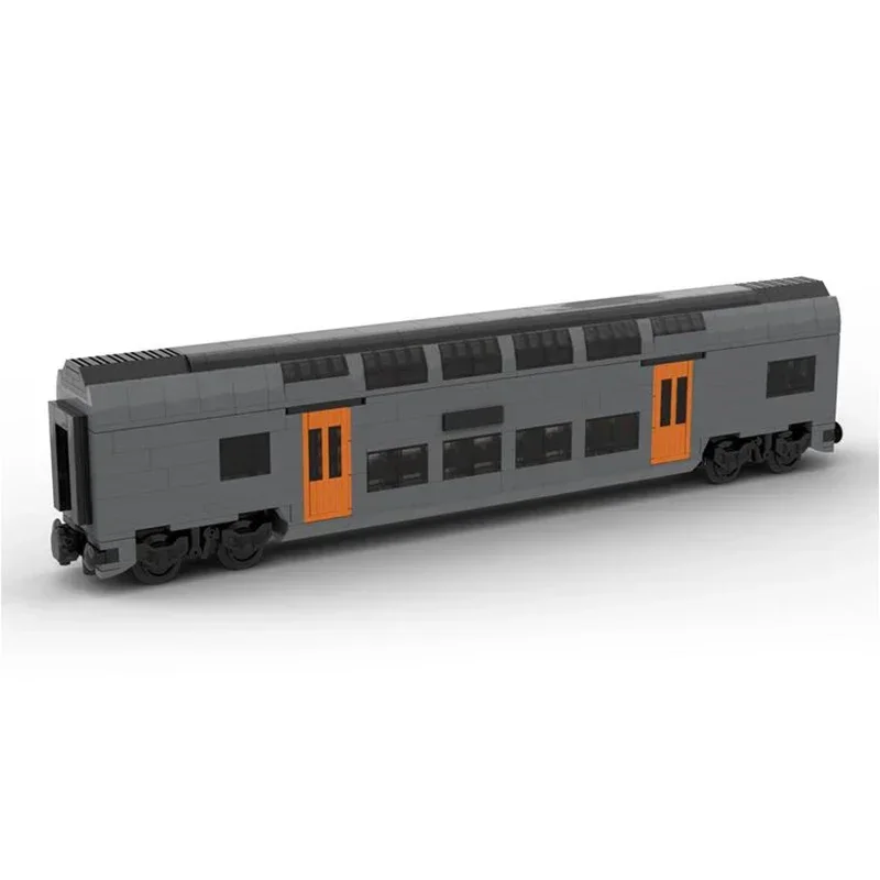 Modelo de tren urbano Moc, ladrillos de construcción RRX Ruhr, tecnología de locomotora Express, bloques modulares, regalo, juguetes de Navidad, conjuntos DIY de montaje