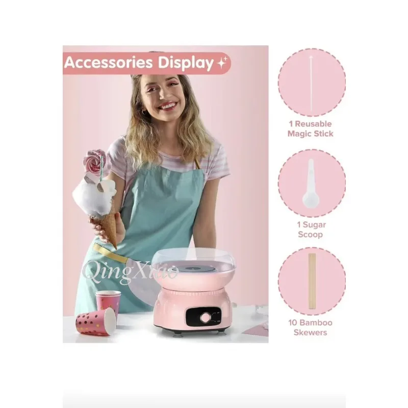 New Custom‑Made Mini Cotton Candy Maker Kit High‑Efficiency Electric Heating Portable Children's Cotton Candy Machine