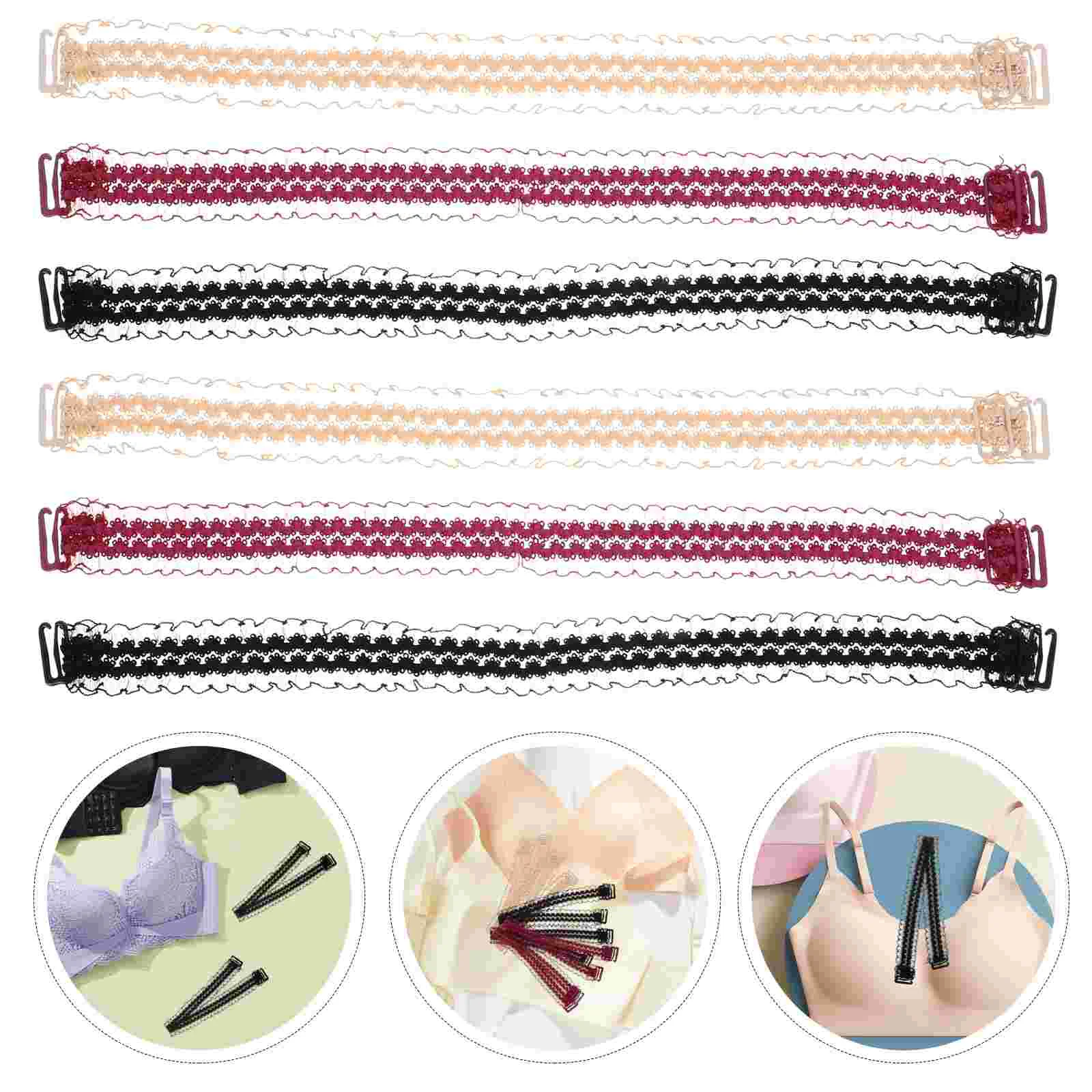 3 Pairs Lace Straps Bras Extension Replacement Replacements Non-slip Women Accessories