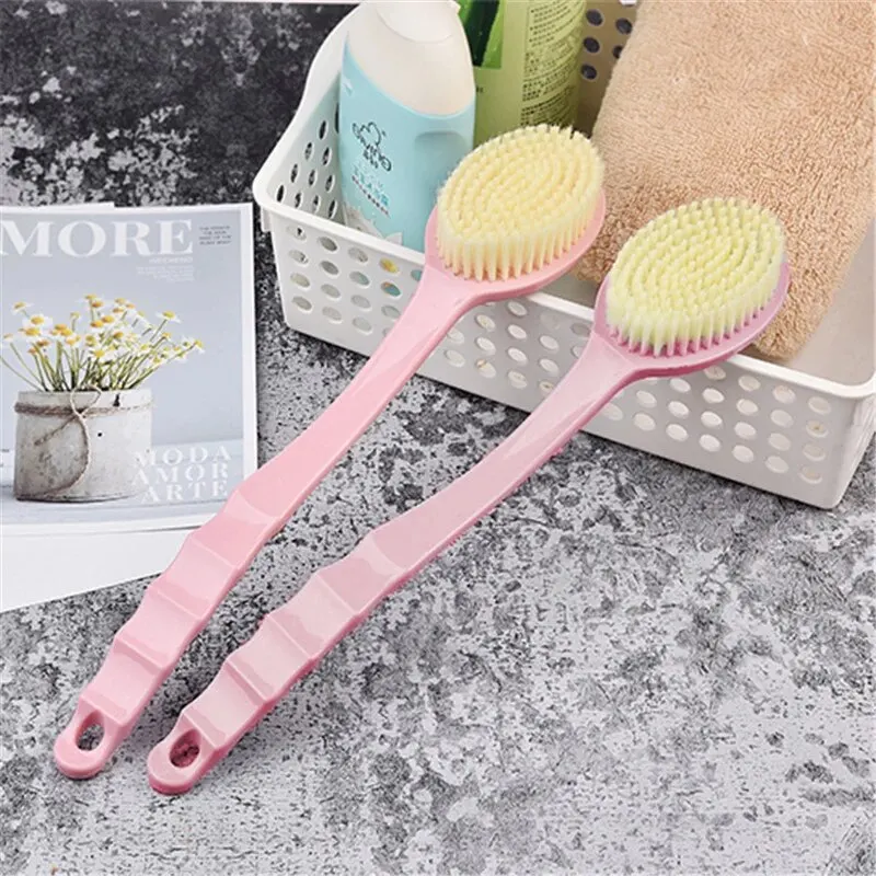 1PCS Pink Bath Brush Household Cleaning Brush Children\'s Back Women\'s Shower Degreases Skin Bathroom Products