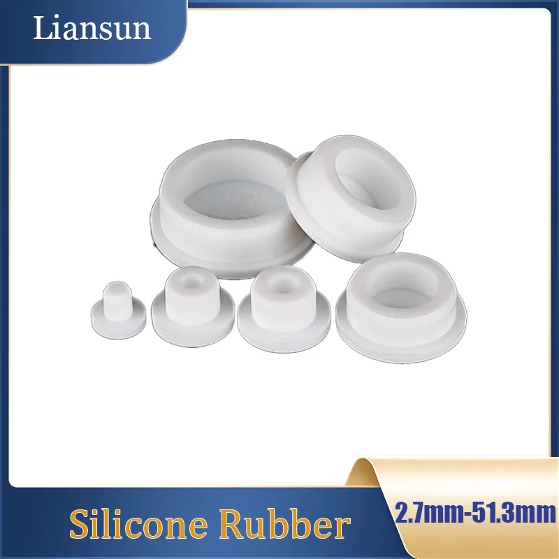

White Circular Silicone Rubber Sealing Plug Food-Grade Silicone Rubber Plug2.7–51.3mmCircular Solid Silicone Rubber Sealing Plug