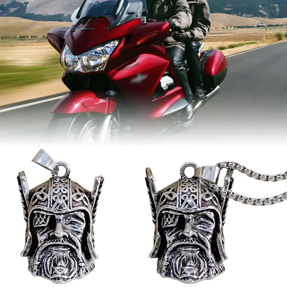 Motorcycle Retro Angel Wings Bell Key Rings Vintage Wind Domineering King Keychain Pendant Lucky Cyclist Rider Birthday Gift