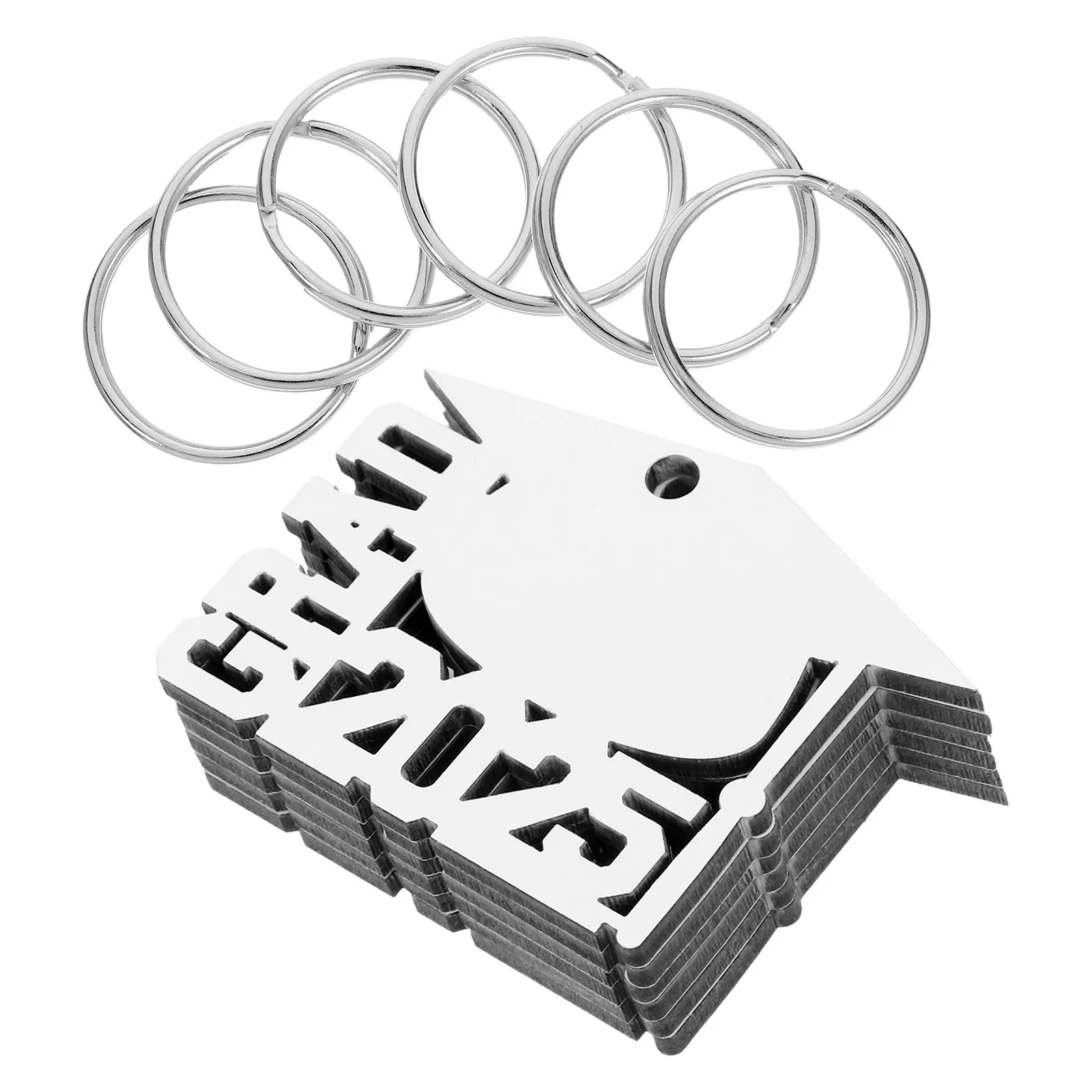 

6pcs Heat Transfer Keychains Blank Sublimation Graduation 2025 Photo Frame Craft Jewelry Keyring Charms Gifts
