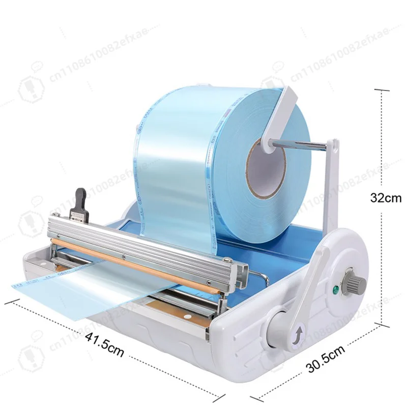 Dental Sterilization Pouch Sealer 80mm Medical Heat Sealer with Stand Infection Control Packaging Tool AC220V