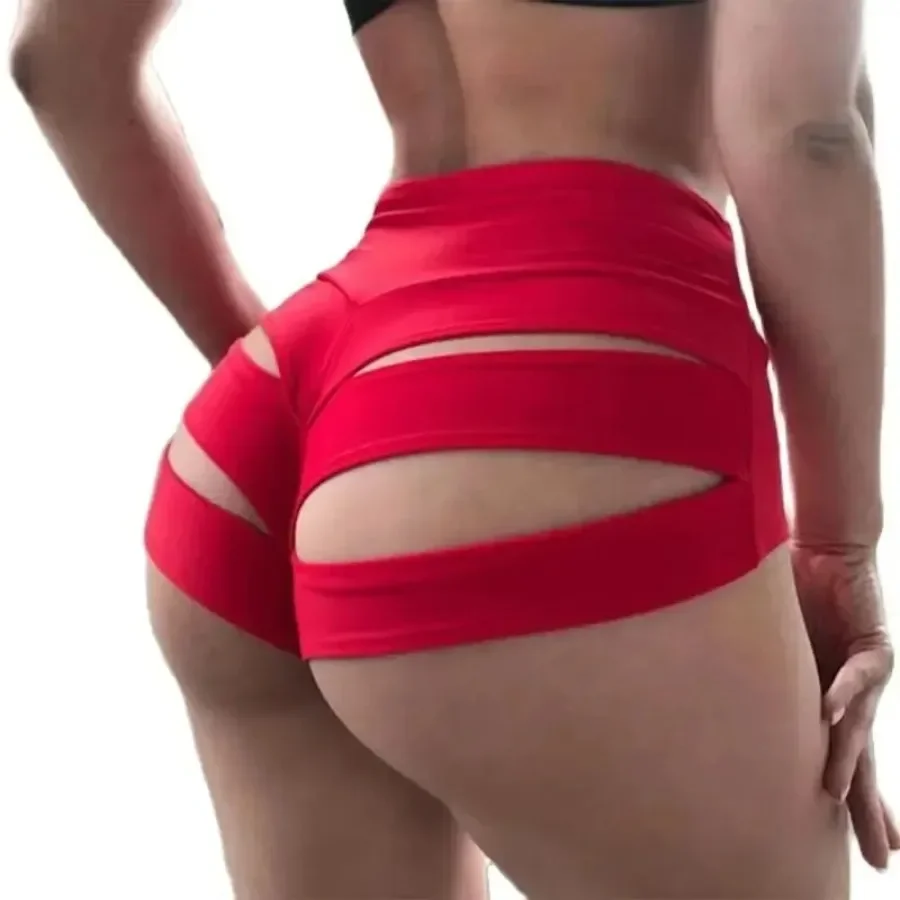 Frauen reine Farbe Pole Booty Bottoms heiße freche Hosen für Twerk hohe Taille exotische Shorts