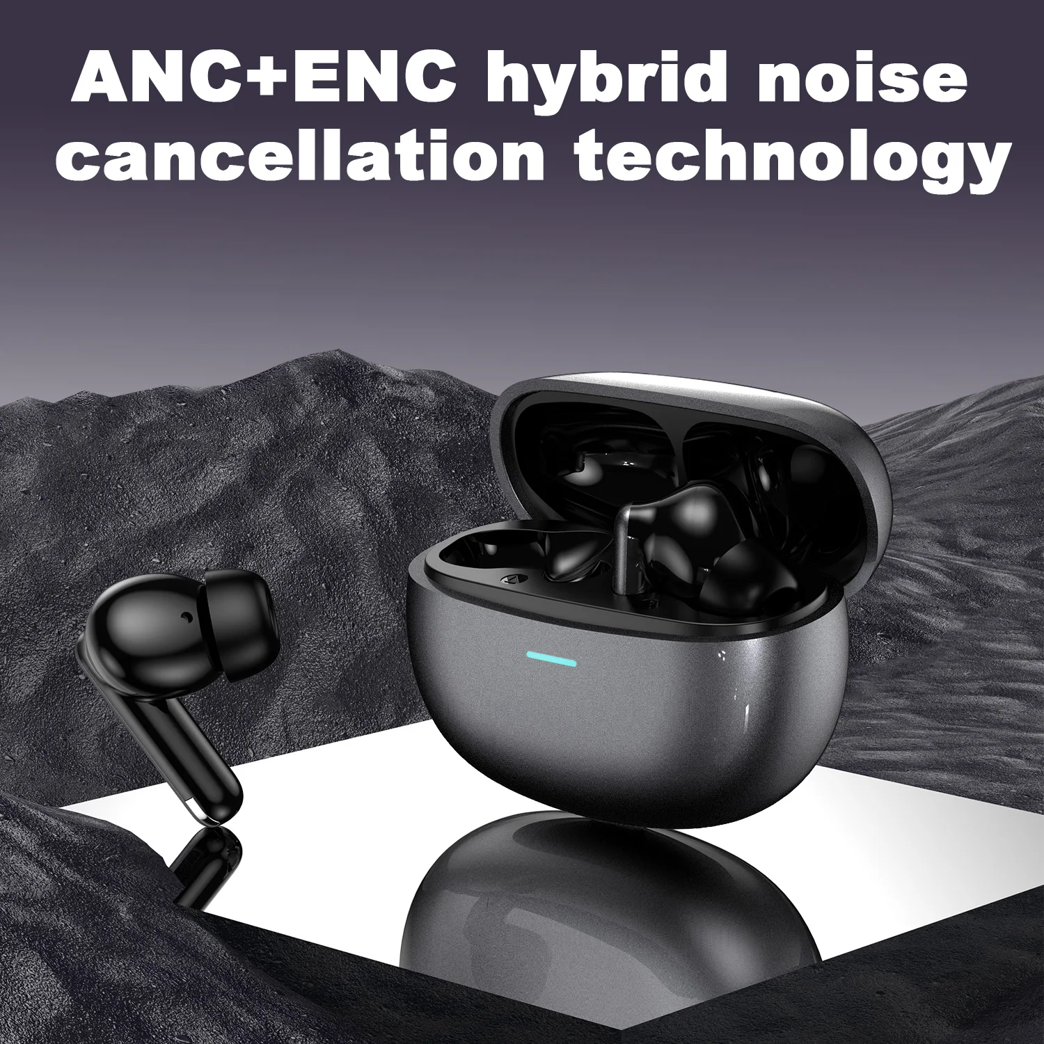 2025 Upgrade ANC Wireless Earbuds Bluetooth 5.3, 30H Playtime ,  Wireless Charging Case, HiFi Deep Bass Sound for Workout/Travel