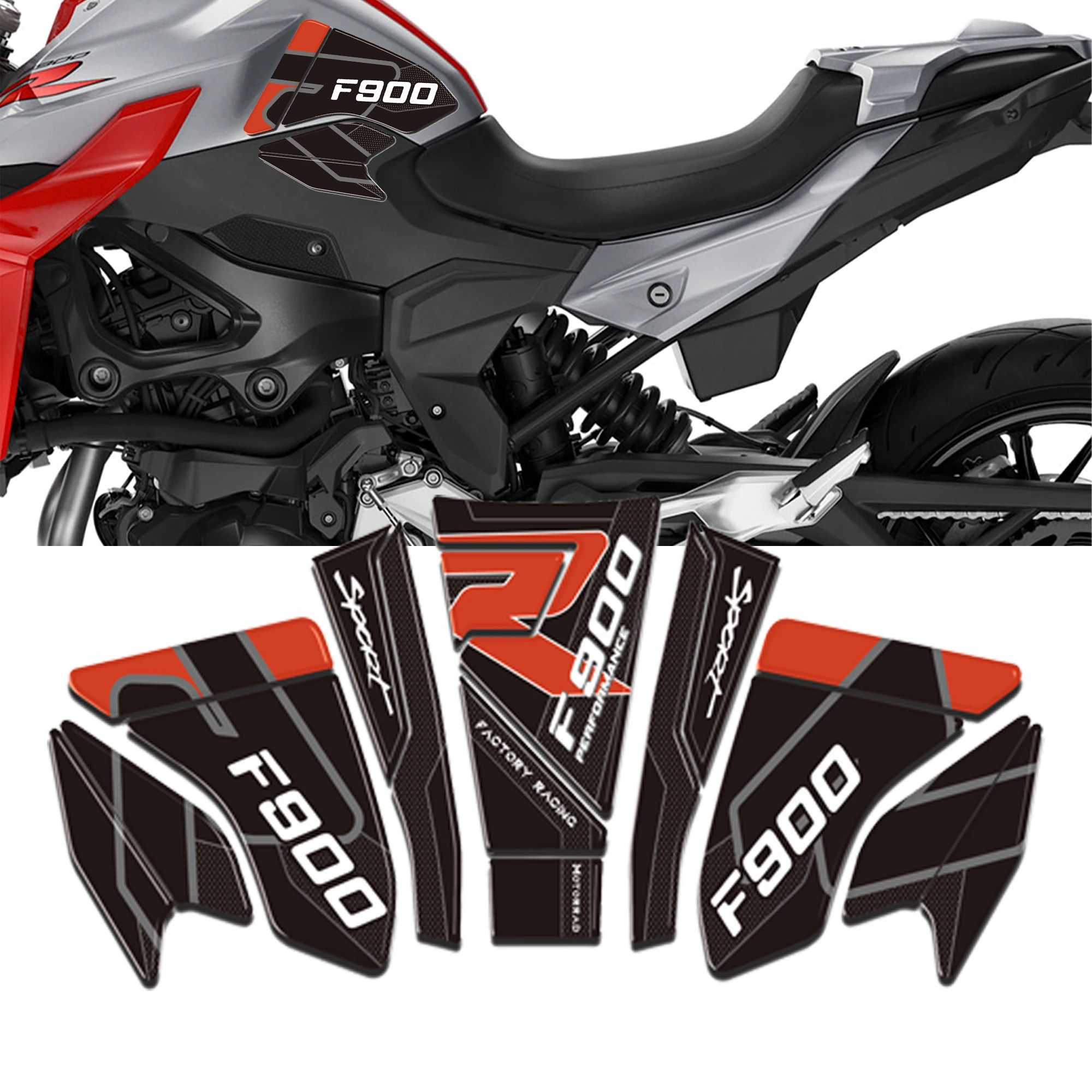 

3D Sticker Decoration and Protection of Motorcycle Tank Compatible with BMW F900R