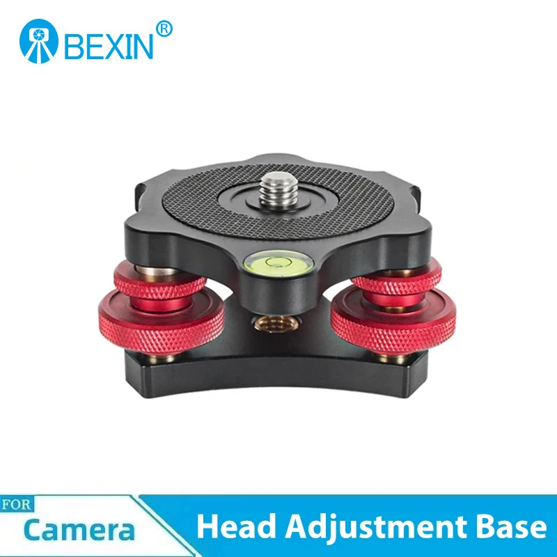 BEXIN Tripod Speedy Leveling Base Tripod Head Horizontal Adjusting Base with Bubble Level for Canon Nikon DSLR Camera Tripod