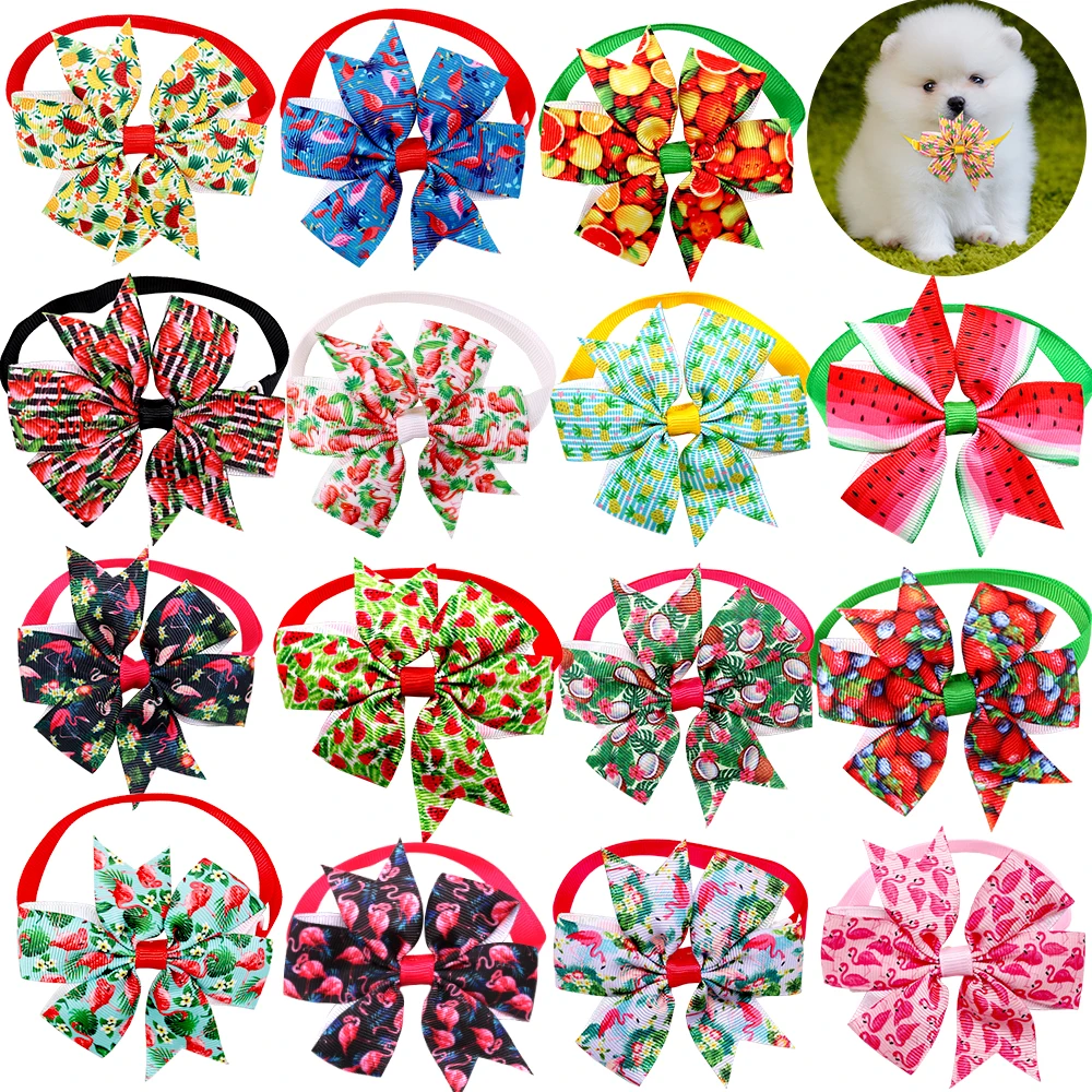 Pajarita de estilo frutal para perros pequeños, accesorios para mascotas, productos para perros, 10 unidades