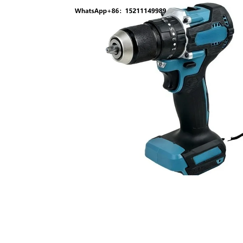 Furadeira Elétrica de 13mm 18V com Carregador de Bateria, Conjunto de Furadeira de Impacto Leve 3 em 1 para Uso Industrial