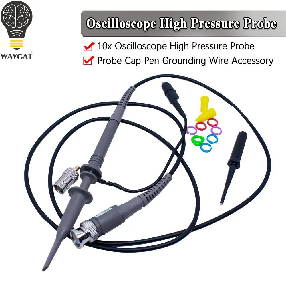 DSO-TC2 High Voltage Oscilloscope Probe 100:1 2KV 100MHz 100X Safety BNC Connector for Oscilloscope Adjustable attenuation