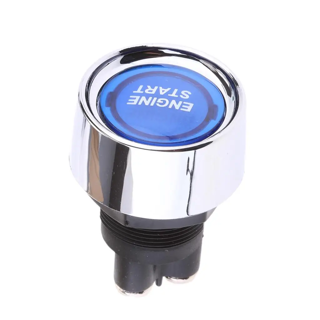 Engine Push Button Keyless Ignition Switch Momentary Heavy Duty 12V Universal A4 A5 A6 A7 A8 Q1 3 Q5 Q7 Q8 TT R8 S Blue