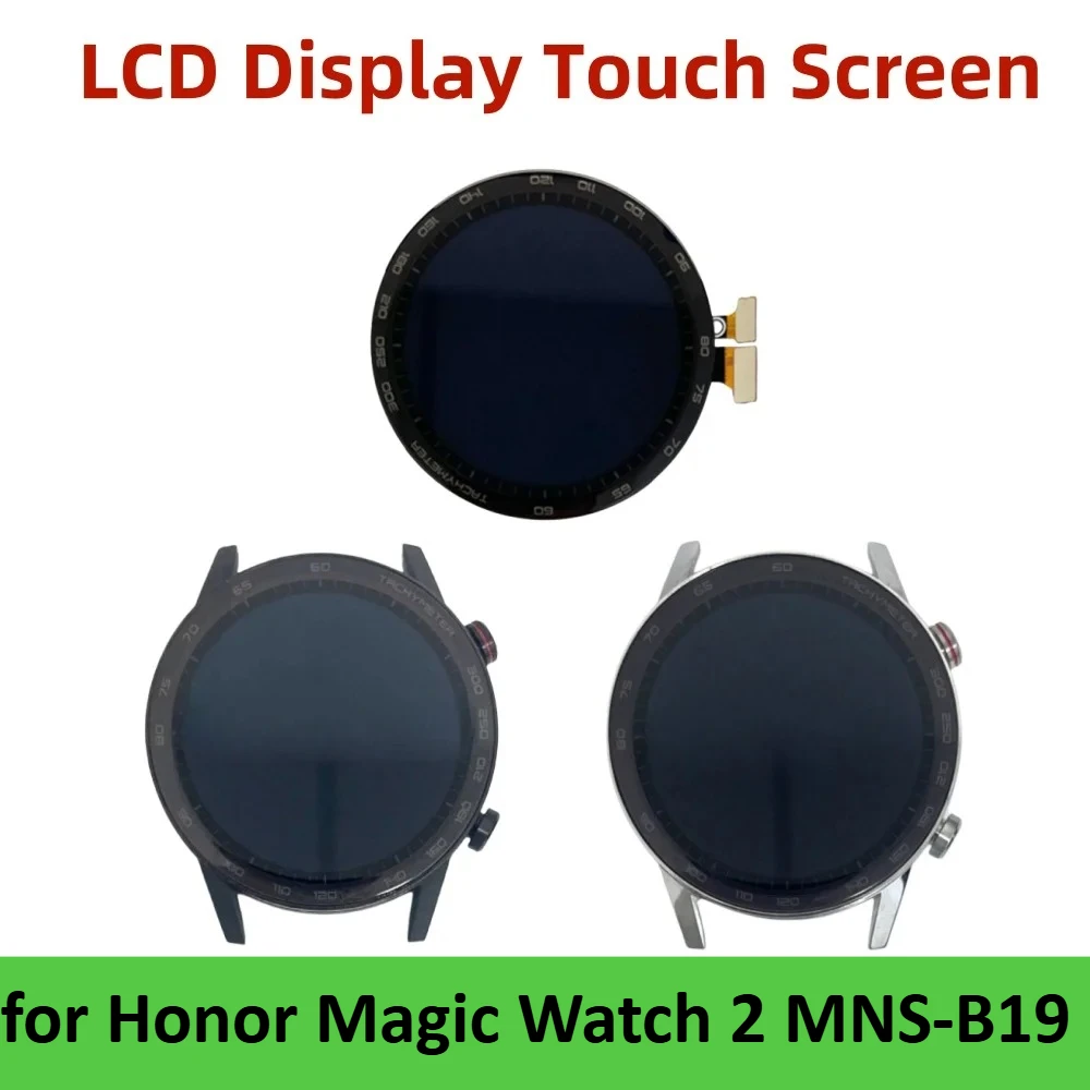 

ЖК-дисплей с сенсорным экраном для Honor Magic Watch 2 MNS-B19 ЖК-экран с дигитайзером в рамке, полная сборка часов, замена детали для ремонта