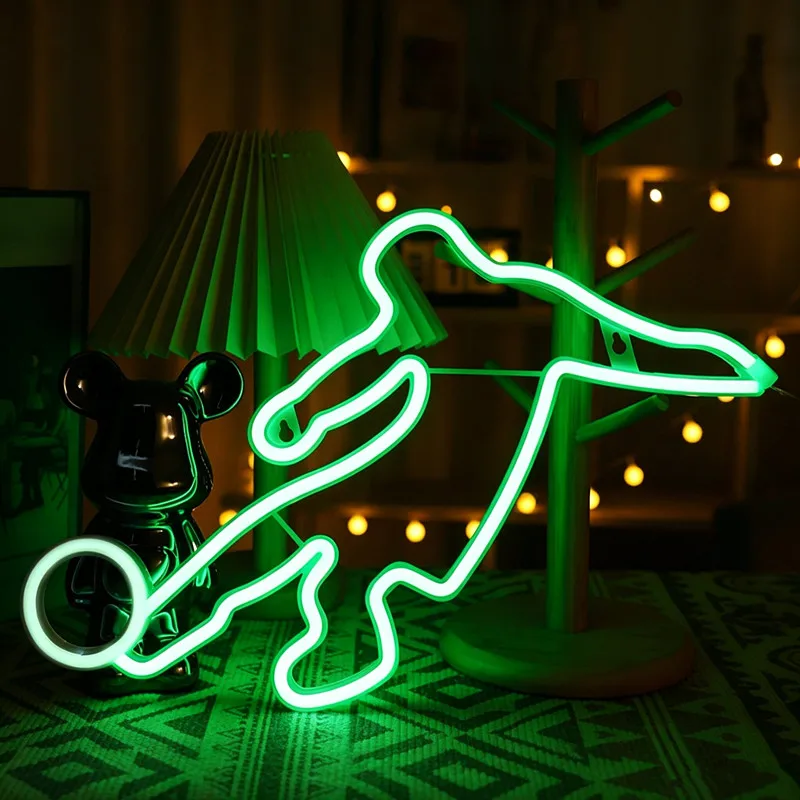 Fußballspieler-LED-Neonschild, Sport-Fußball-Neonlicht Wanddekoration, USB- und Batteriebetriebene Neonlampe für Schlafzimmer und Spielzimmer – Detail 10