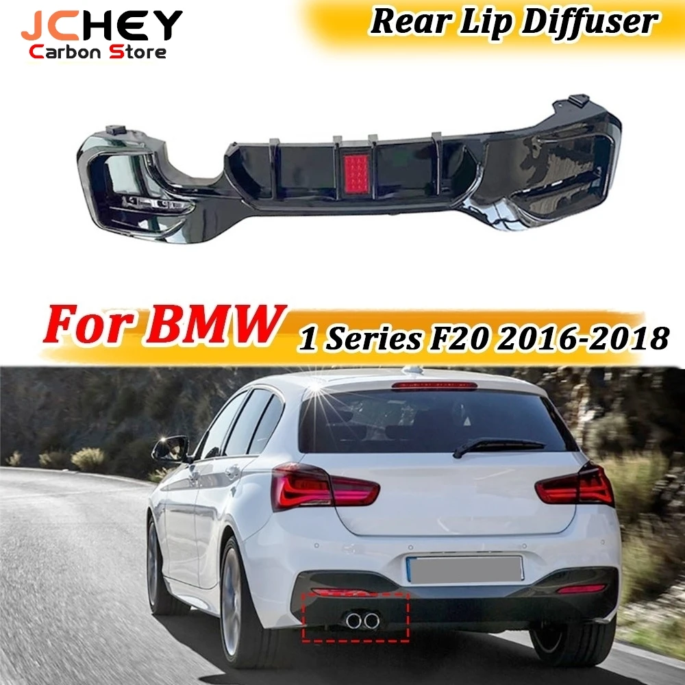 

ABS Rear Diffuser Bumper Lip Spoiler lamp for BMW 1 Series F20 M Sport M135i M140i 2016-2018 Rear Bumper Protector Accessories
