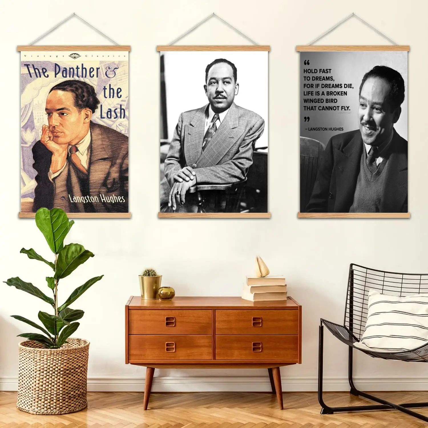 Langston hughes-pintura de pared enmarcada, póster artístico en lienzo y arte de pared, carteles modernos para decoración de dormitorio familiar, pintura decorativa