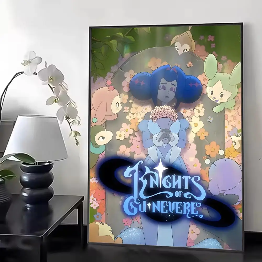 Fantasy Concept K-knights of Guinevere Poster Chic Aesthetic Self-Stick Wall Poster Bedroom & Dorm Room Decor