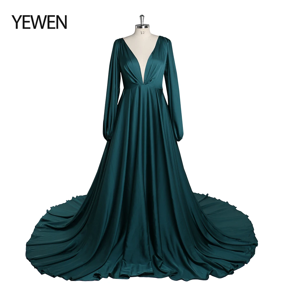 

Full Sleeves Maternity Dresses Long Beach Photography Dresses Baby Shower Dress for Pregnant Woman YEWEN Plus Size YW220528