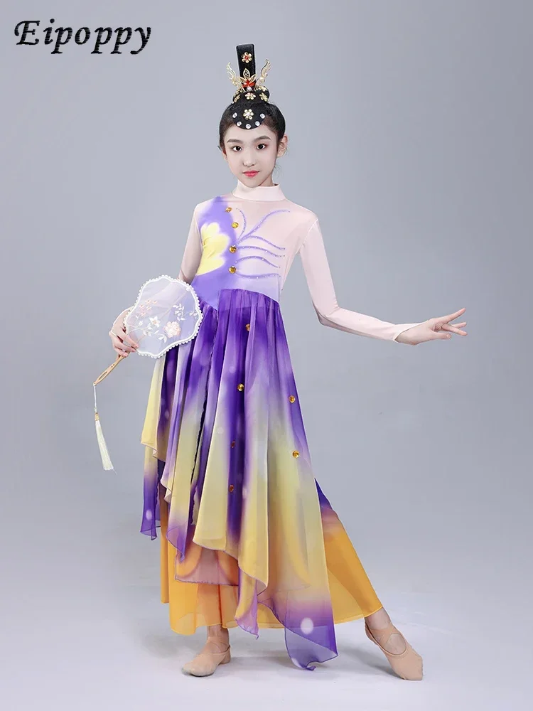 زي الرقص الكلاسيكي للأطفال ، الإناث ، مروحة أنيقة