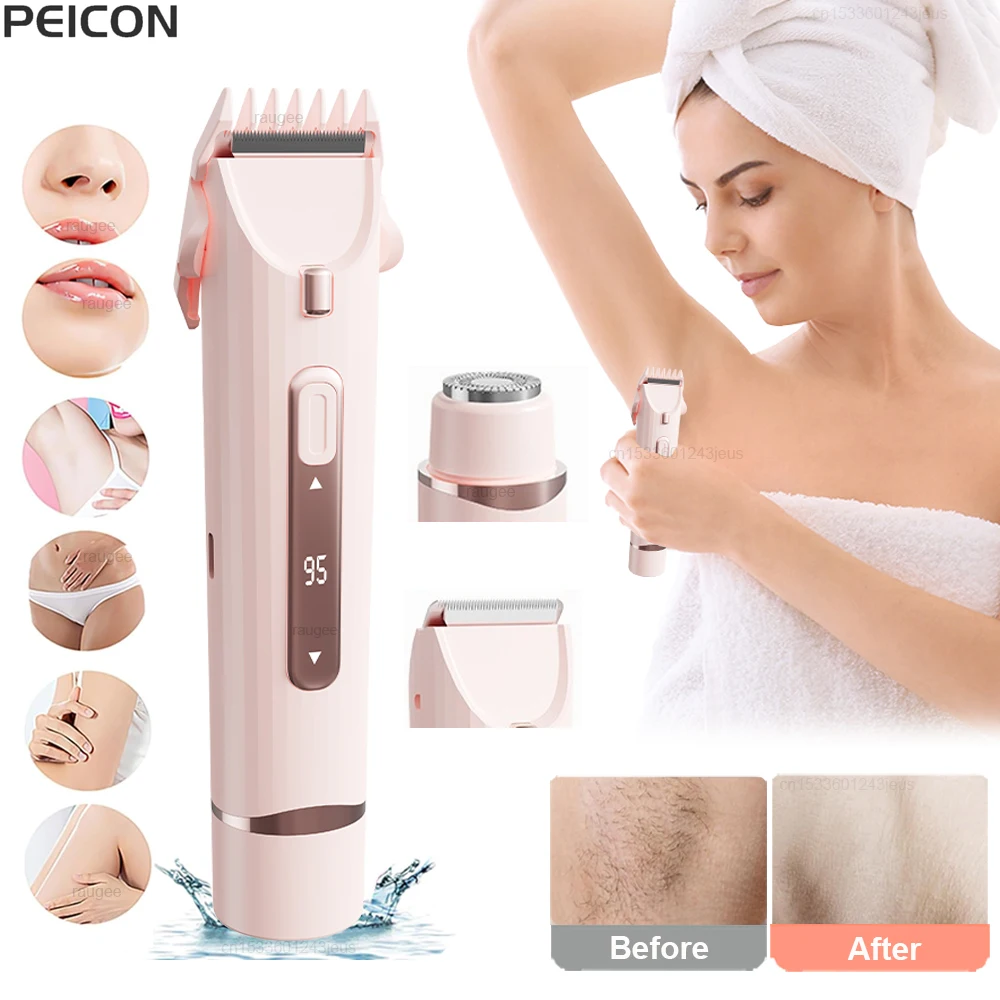 

Electric Shaver for Woman Female Razor Women Electric Body Epilator Facial Mustache Legs Underarm Bikini Hair Remover Trimmer