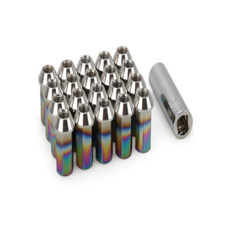 20pcs Wheel Lug Nuts M12x1.5 / M12x1.25 Thread 45mm Height T304 Stainless Steel for Car Modification