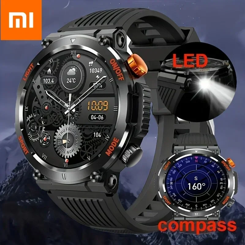 Xiaomi 2024 New Men's Smart Watch HD Touch Screen Sports Waterproof Smartwatch Health Monitoring Bluetooth Call Smart Watches