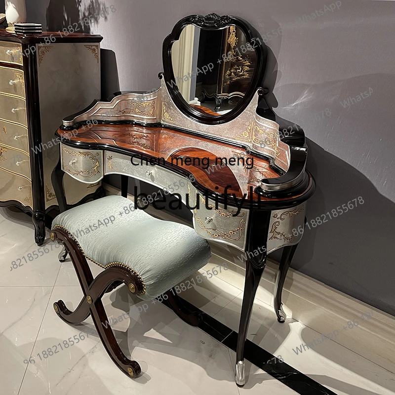 X New Minimalist Home Solid Wood Makeup Table Bedroom Dressing Table