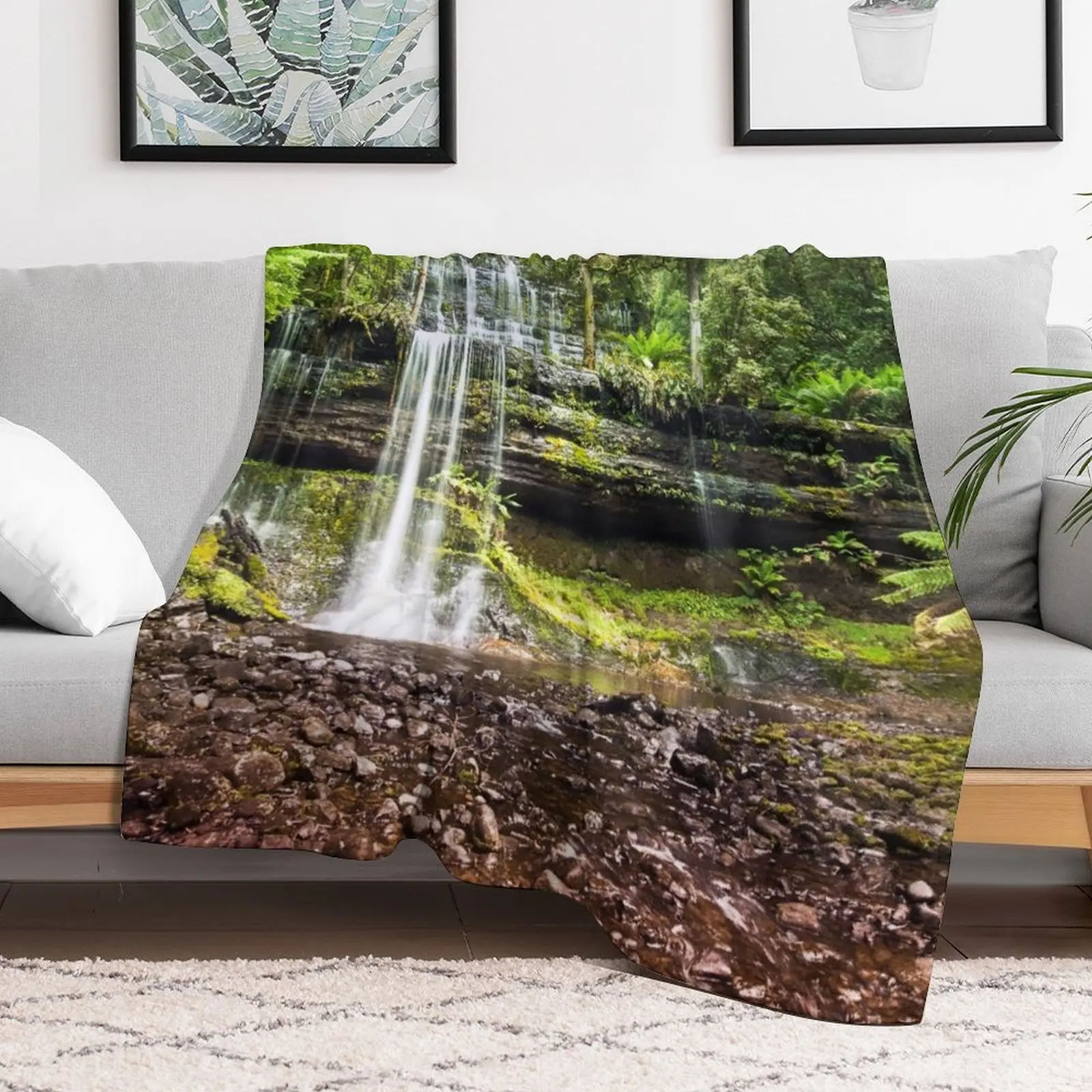 Russell Falls, Tasmania Throw Blanket Tourist Hairy Decorative Beds Thermal Blankets