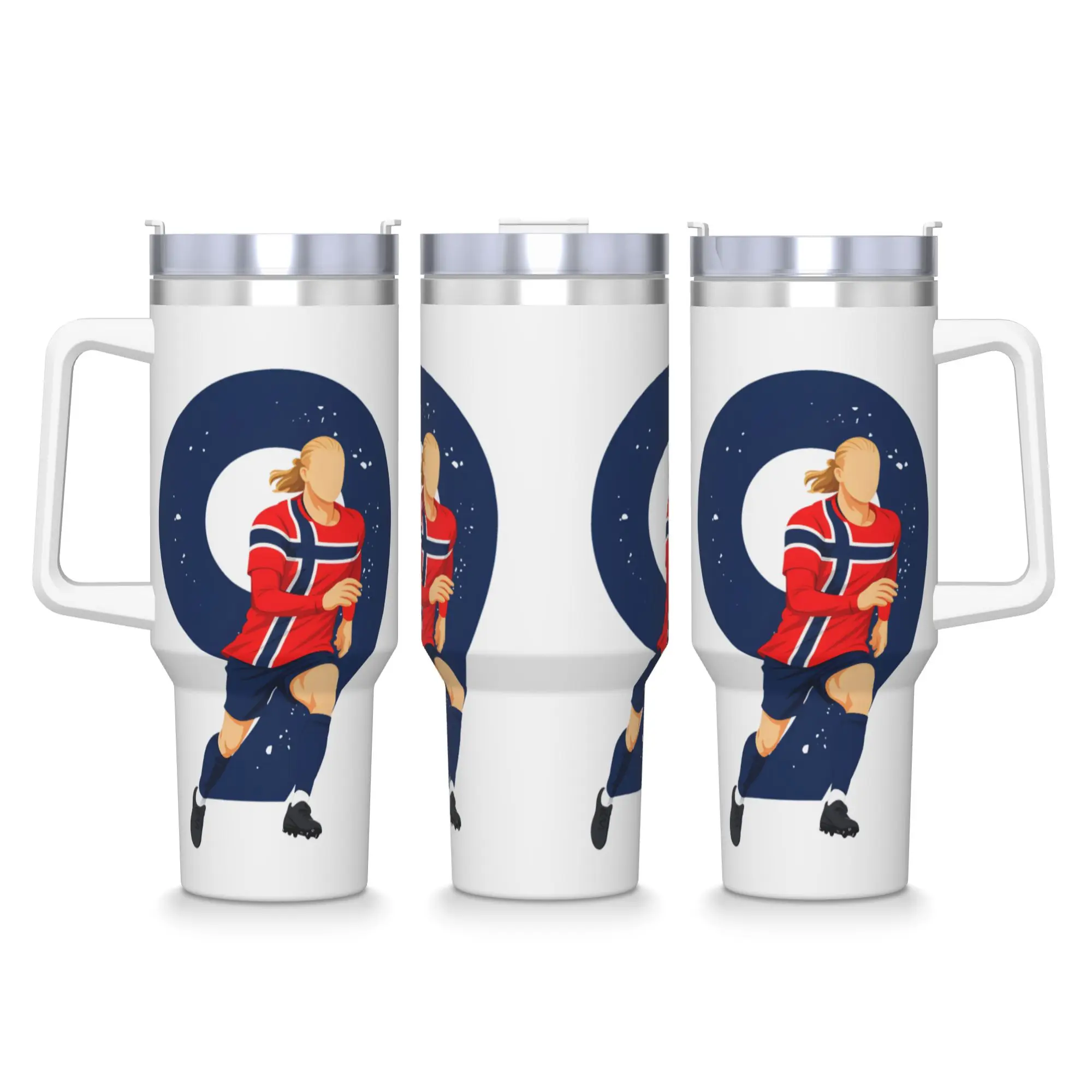 Haaland 9 Stainless Steel Tumbler  Travelist Car Mugs 40oz Thermal Mug Insulated Hot Drinks Milk Tea Water Bottle