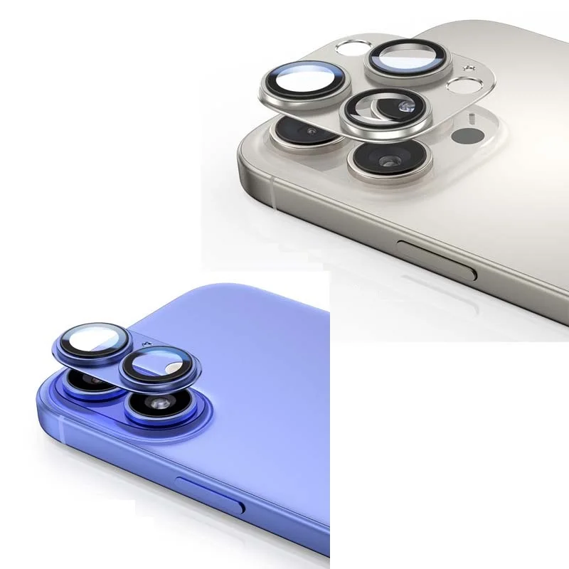 

for iPhone 16 Pro Max Camera Bezel Cover with for GorillaGlass Lens Protector Anti Scratch Metal Cap Film Sticker