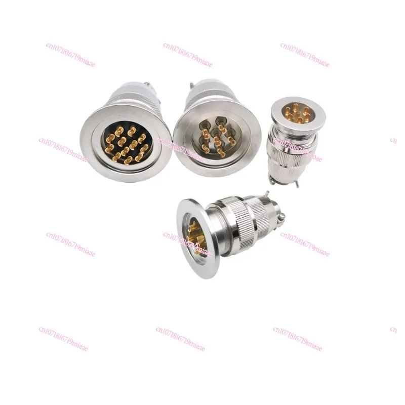 304 Stainless Steel Aviation Plug Kf16/25/40 Connector Vacuum Airtight Glass Sintered Feedthrough Installation