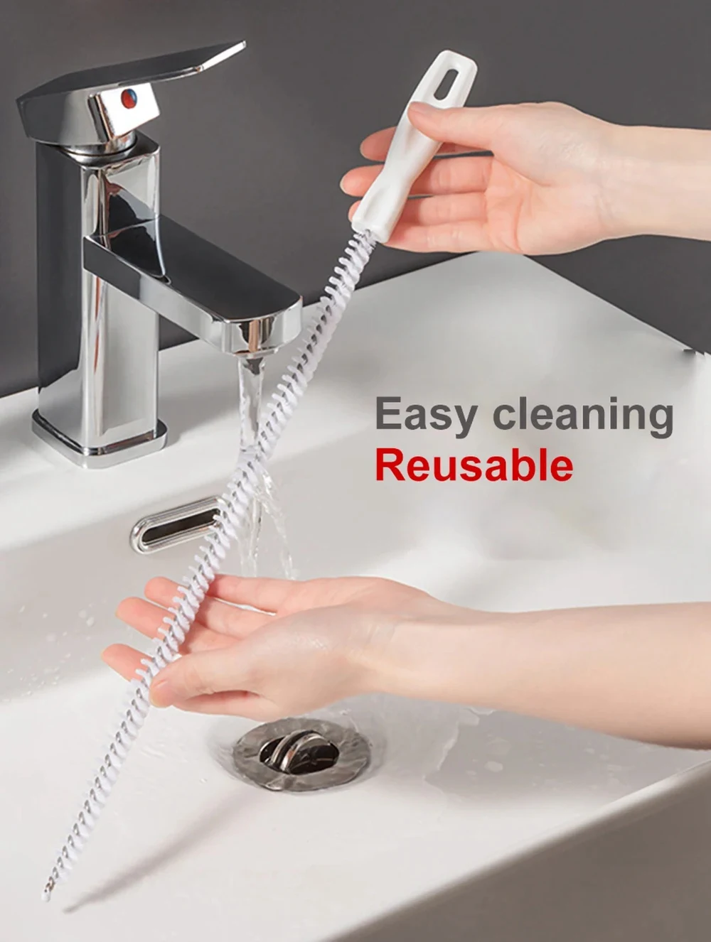 Rohr Bagger Pinsel Bad Haar Kanalisation Waschbecken Reinigung Pinsel Abfluss Reiniger Flexible Reiniger Verstopfen Stecker Loch Entferner Werkzeug – Detail 8