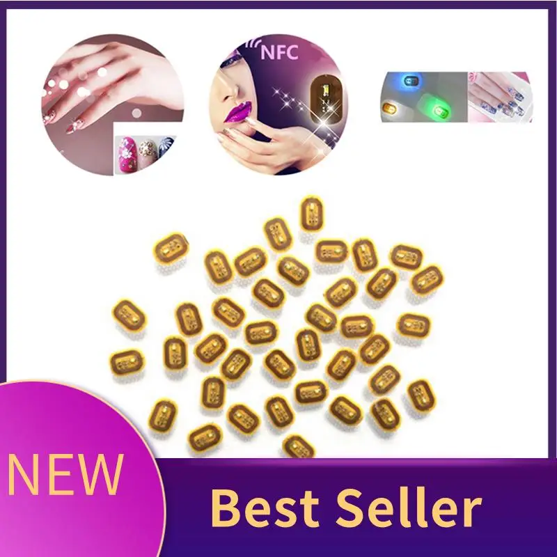 

A01M-5 шт. NFC наклейка для ногтей светодиодный голый чип интеллектуальная светящаяся лампа для ногтей наклейка для ногтей улучшение
