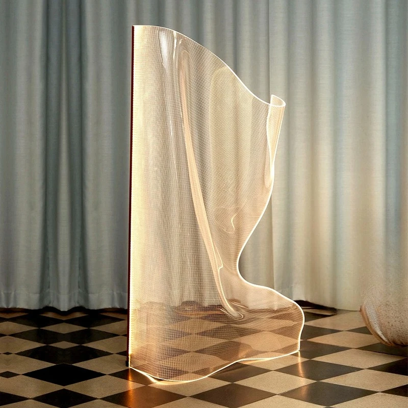 

Floor lamp living room bedroom art personalized acrylic streamer lamp room bedside atmosphere desk lamp